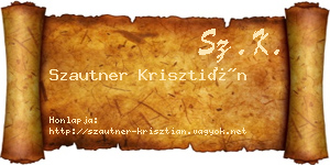 Szautner Krisztián névjegykártya