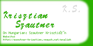 krisztian szautner business card